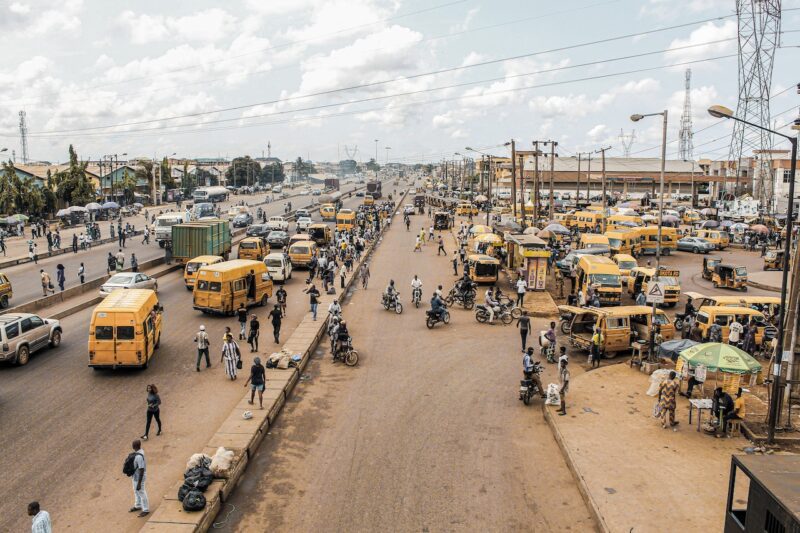 Lagos bus stops and streets