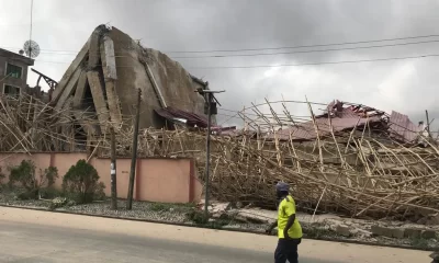 Collapsed building in Onitsha