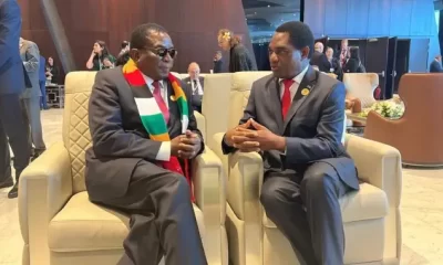 President Emmerson Mnangagwa with Zambian President Hakainde Hichilema