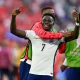Nigeria's Saka celebrates England win over Switzerland