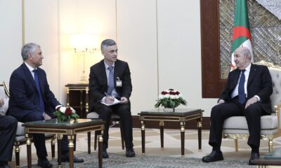 State Duma Chairman Vyacheslav Volodin and Algerian President Abdelmadjid Tebboune. Photo Credit - State Duma